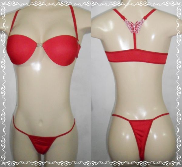 conjunto de lingerie red butterfly